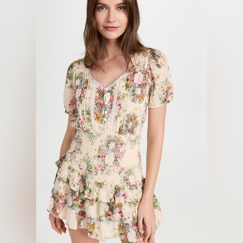 LoveShackFancy's Keelin floral mini dress NWT
